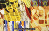 Italian digital viscose knit - deco patchwork