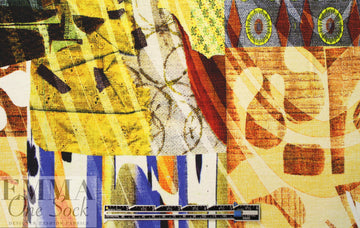 Italian digital viscose knit - deco patchwork 2 yd