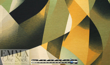 Italian digital viscose knit - cubist abstract 1.875 yds