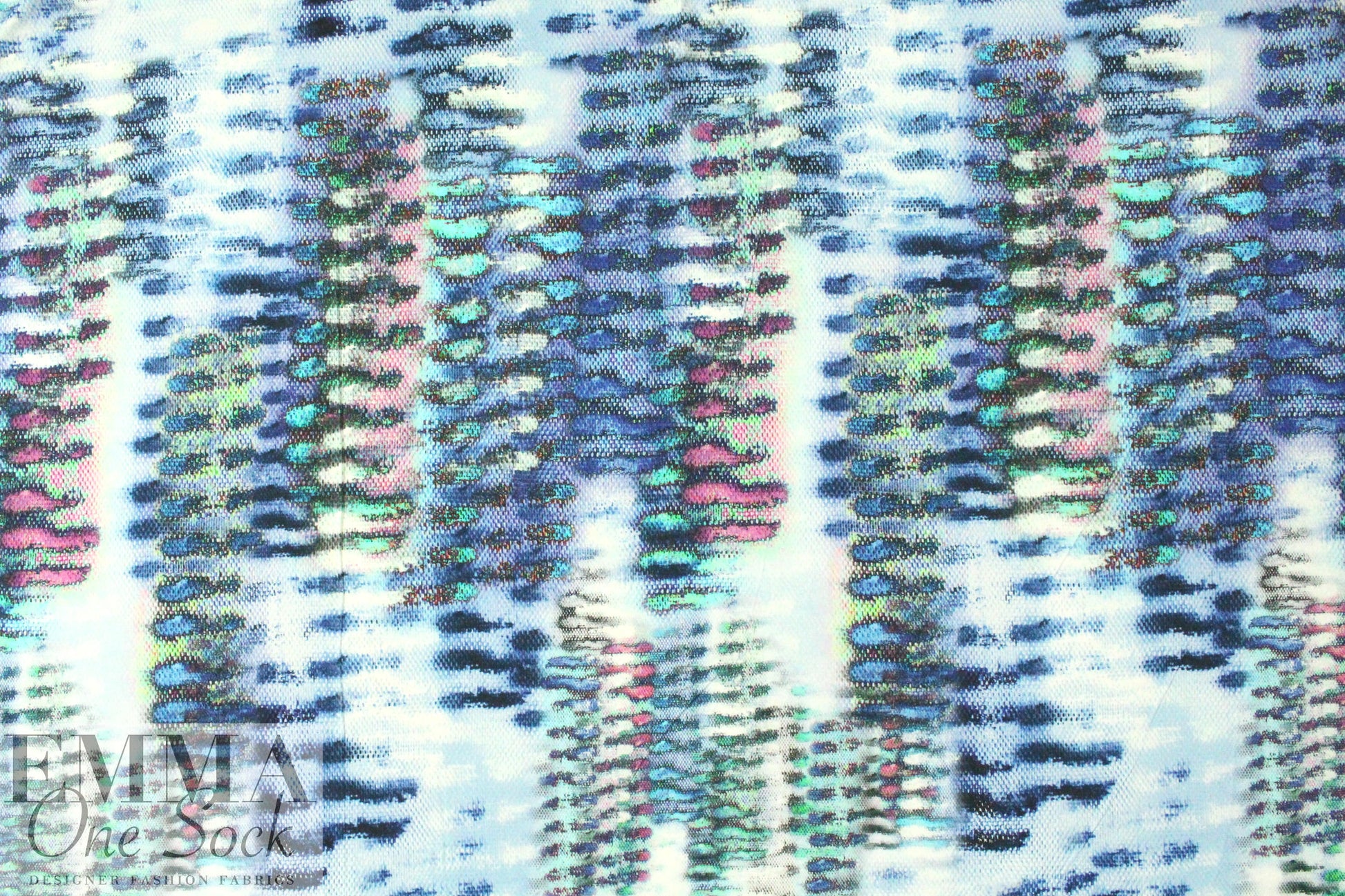 Italian cellular abstract viscose/lycra knit