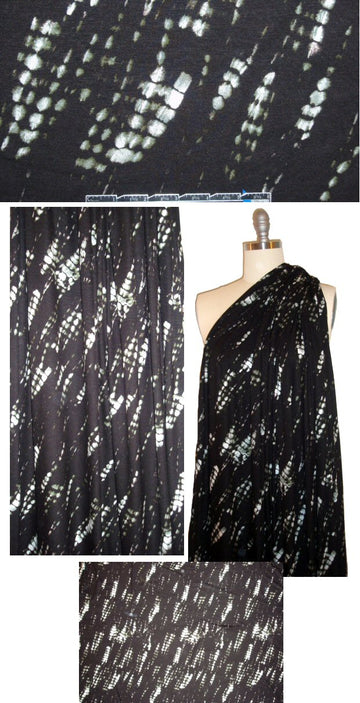Italian cellular rain abstract viscose/lycra knit