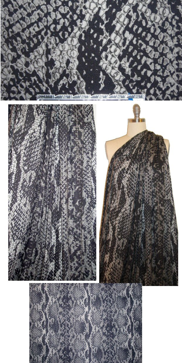 Italian python magnified visc/lycra knit