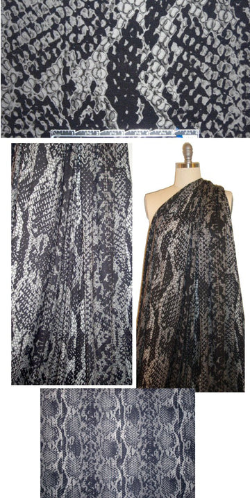Italian python magnified visc/lycra knit 2 yd