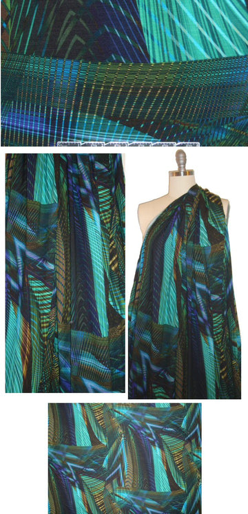 Italian string art abstract viscose/lycra knit