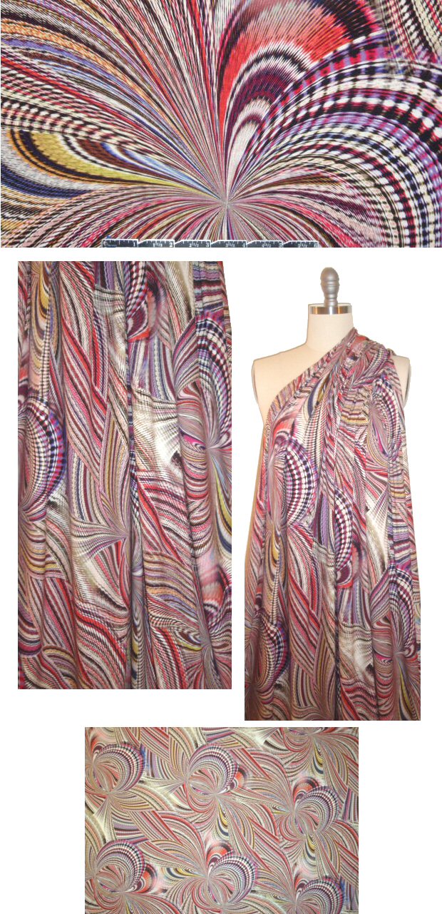 Italian digital swirl print visc/lycra knit