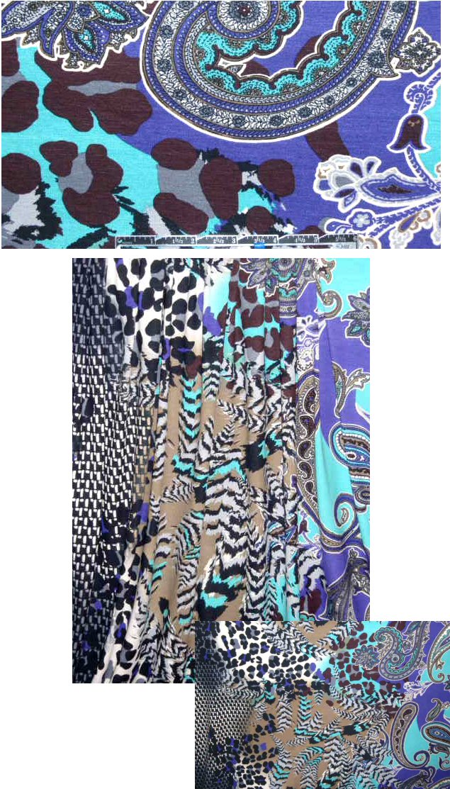 Italian paisley fantasy rayon/lycra knit