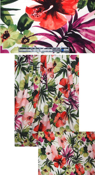Italian tropical paradise rayon/lycra knit