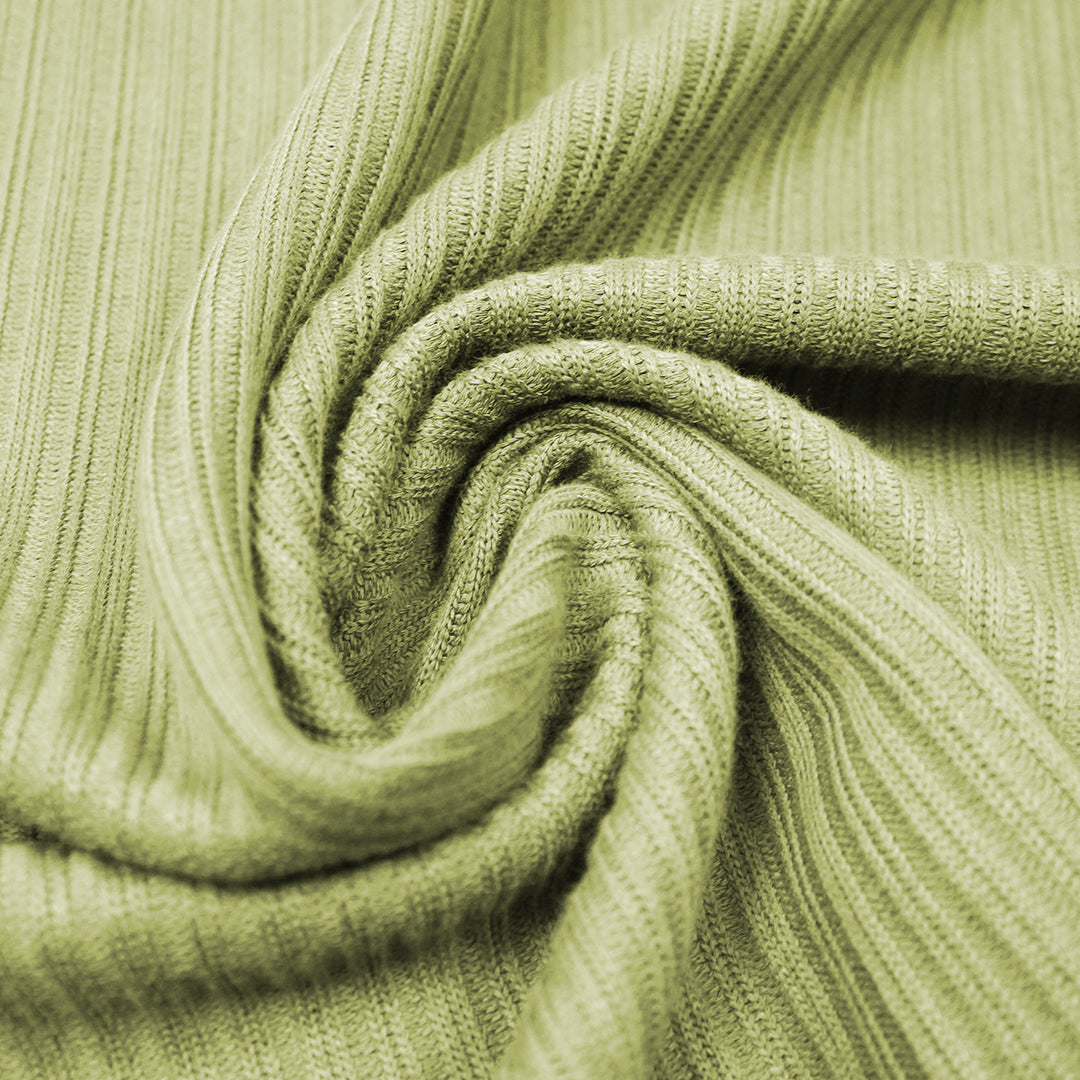 MTM 'Selanik' organic cotton sweater knit - green olive 1.125 yds