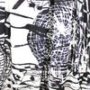 CA designer 'abstract reflections' rayon stretch jersey knit .625 yds