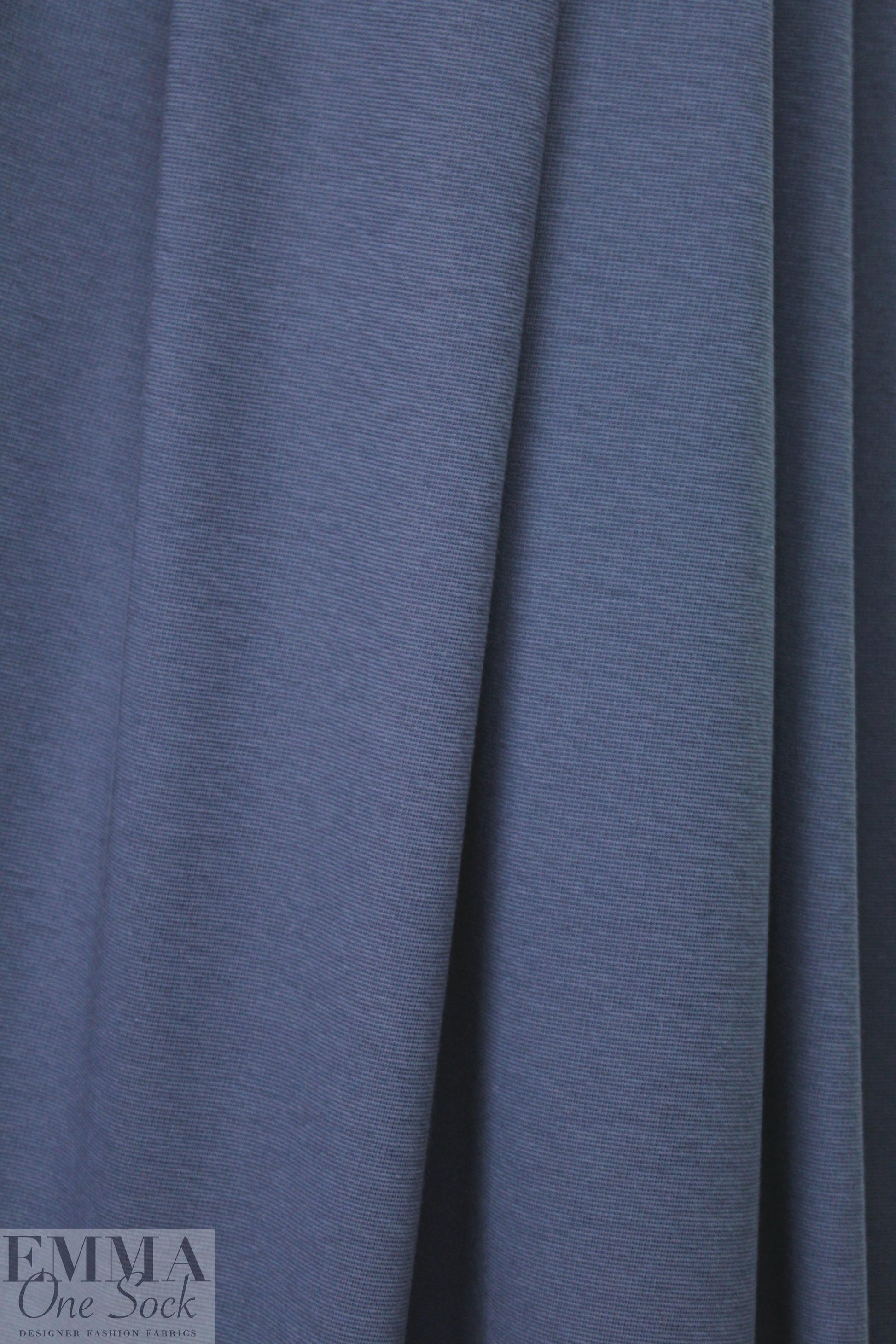 famous designer viscose double-sided knit - navy