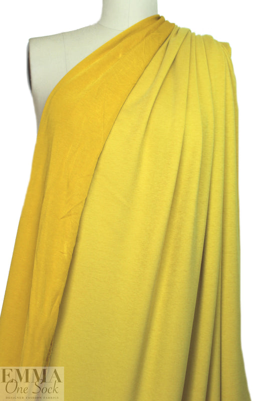 famous designer viscose double-sided knit - buttercup