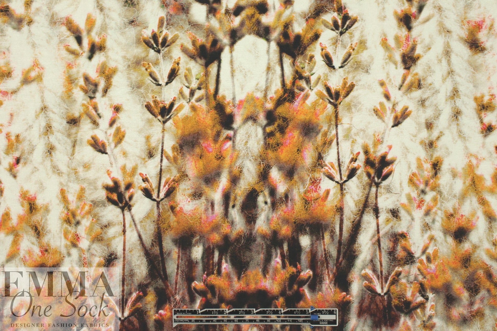 Italian 'knitter's bloom' viscose/lycra panel knit