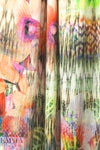 Italian digital layered floral viscose/spandex knit