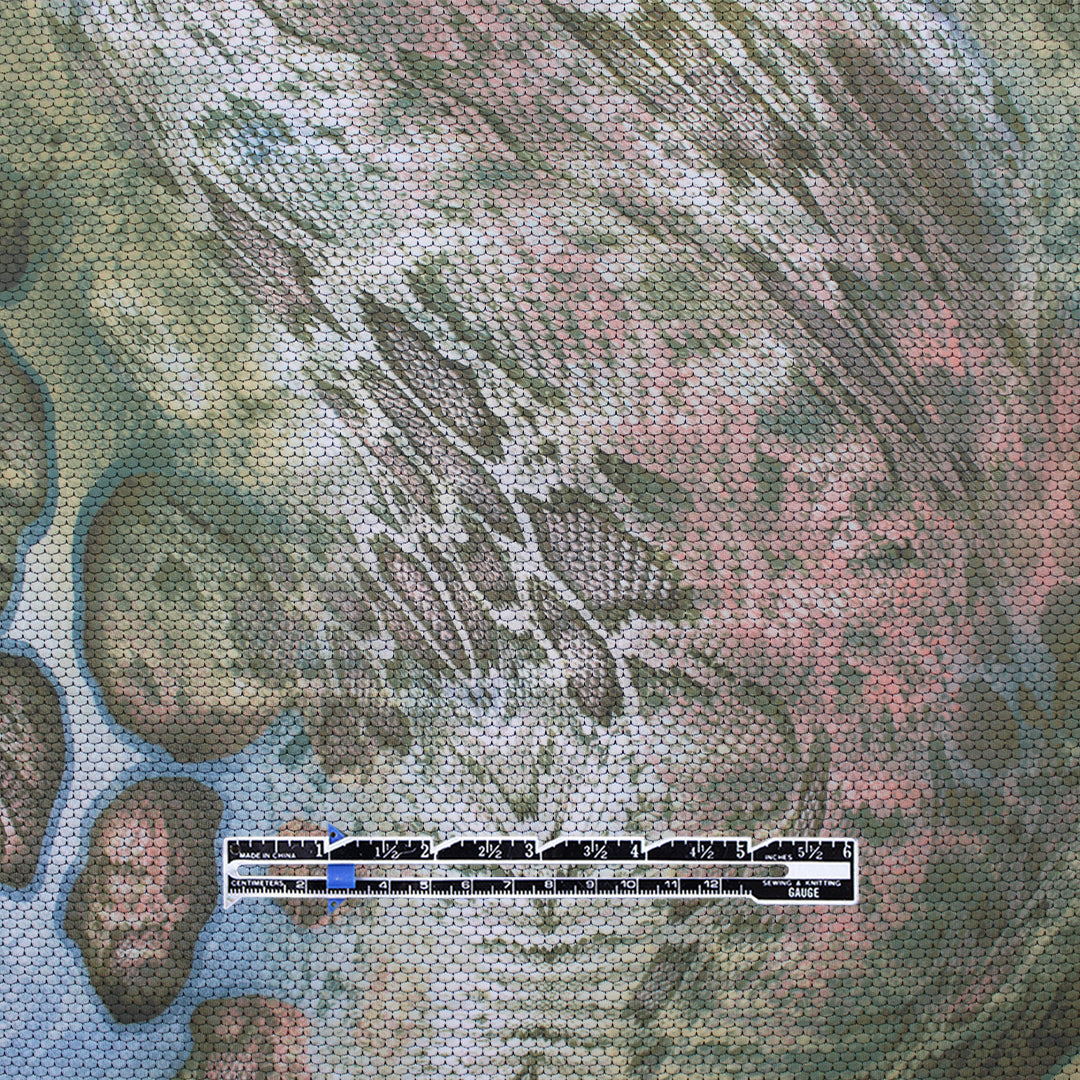 French stylized python printed novelty knit