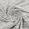 French yarn-dye embellished stripe novelty knit - ivory/black 1 yard