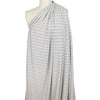 French yarn-dye embellished stripe novelty knit - ivory/black 1 yard