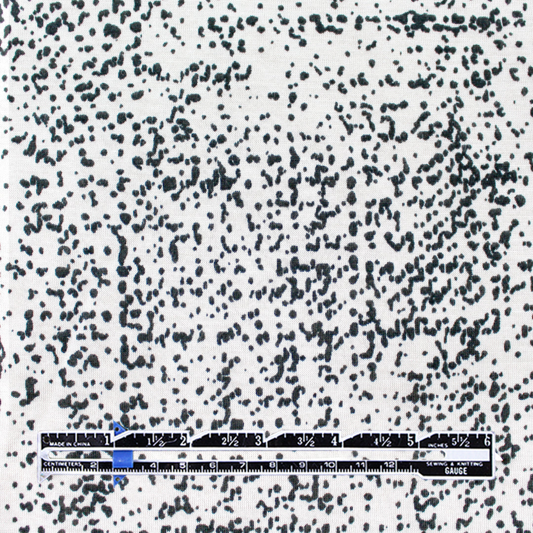 French deadstock 'dotted hatch' lightweight viscose knit 1.5 yds