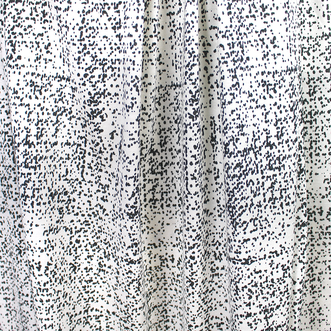 French deadstock 'dotted hatch' lightweight viscose knit 1.5 yds