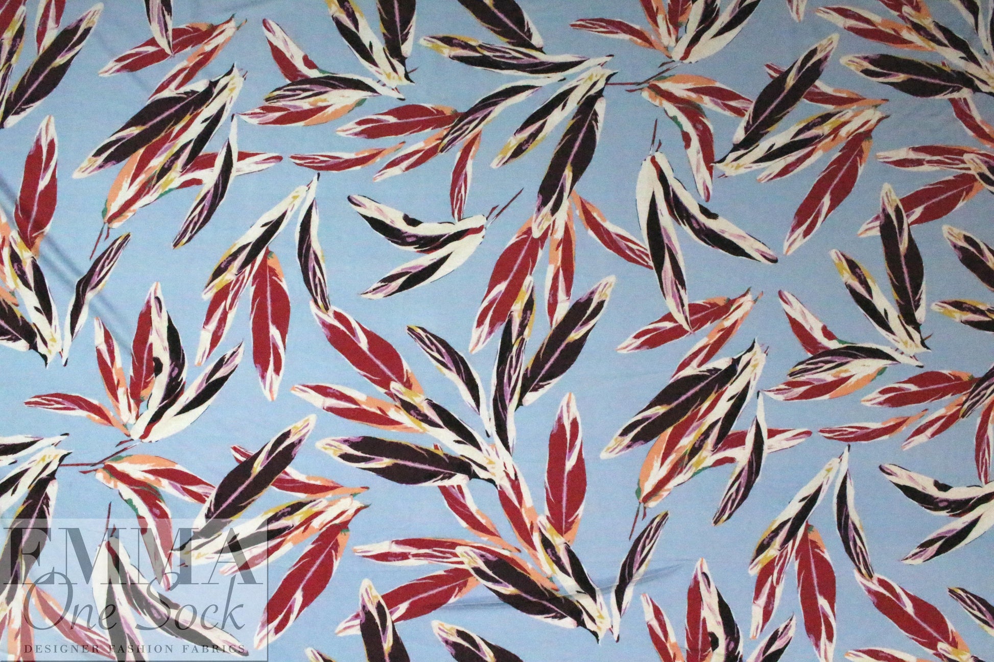 German mill digital viscose knit - plumage 1.5 yd