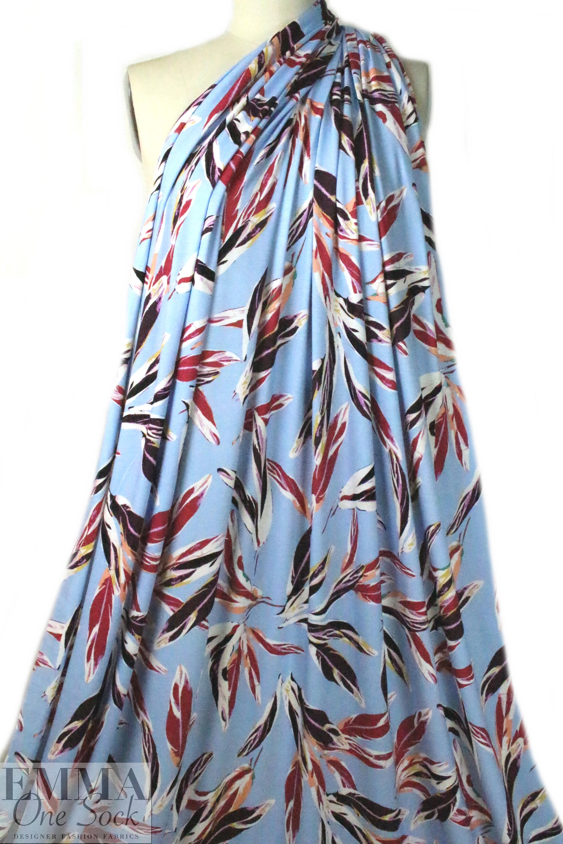 German mill digital viscose knit - plumage 1.5 yd