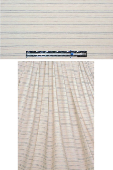 CA designer #2 cotton natural/gray stripe knit .75 yds