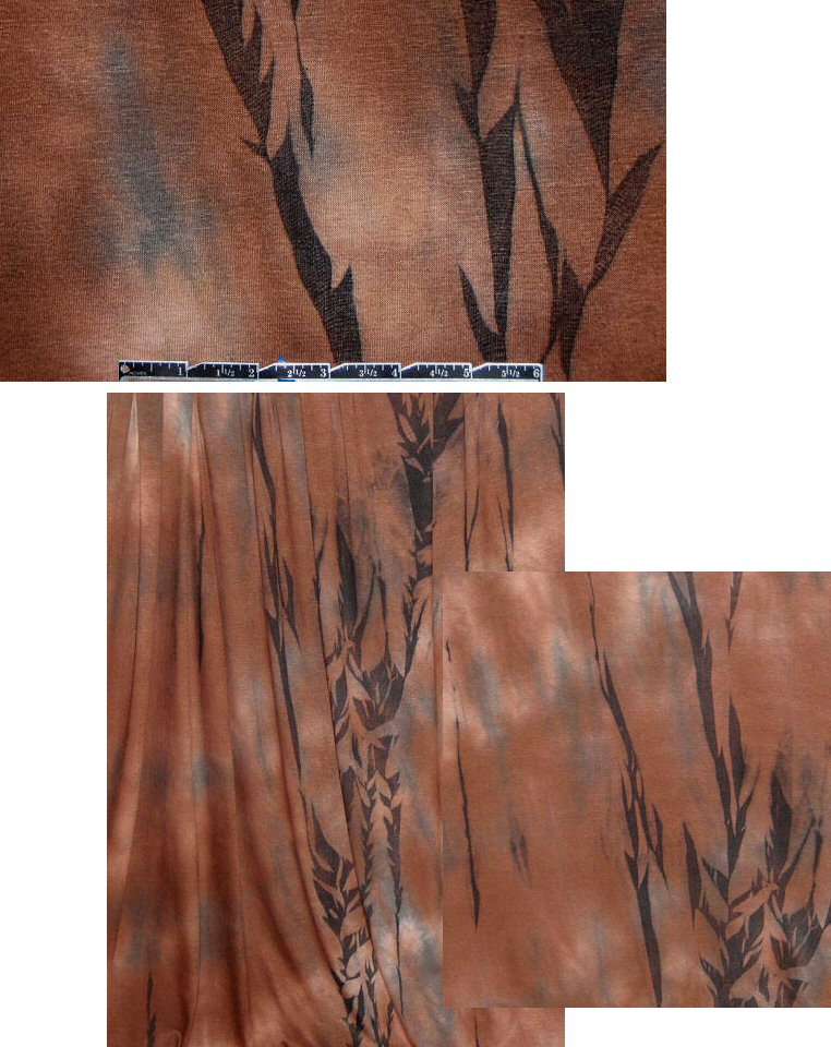 Nicole Mi11er earthy tie dye branch cotton knit 1 yard