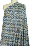 Italian basketweave graphic viscose/lycra knit 1.375 yd