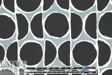 NY designer circle graphic viscose knit .75 yds