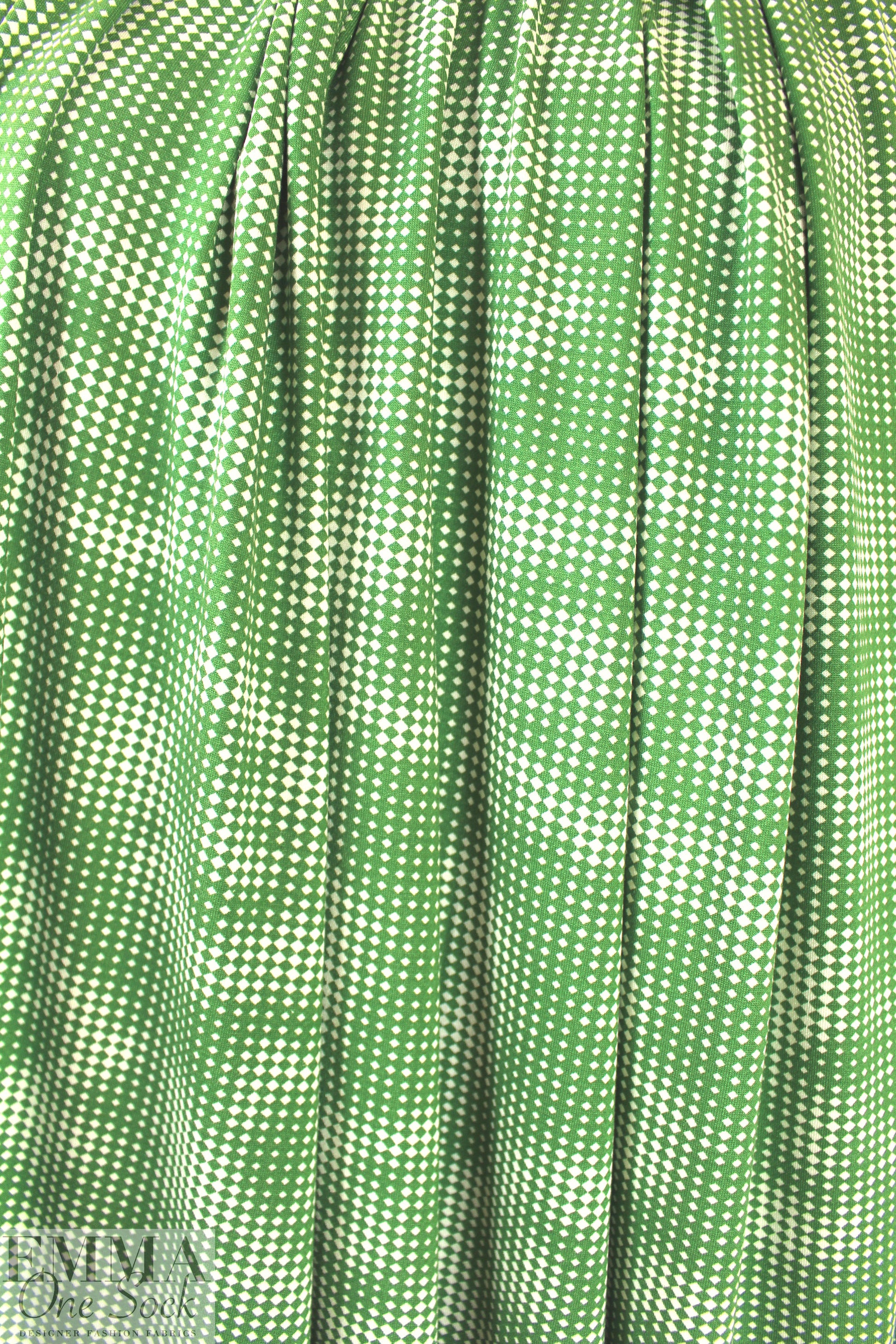 NY designer viscose knit - hidden flower pixel graphic 1.625 yd
