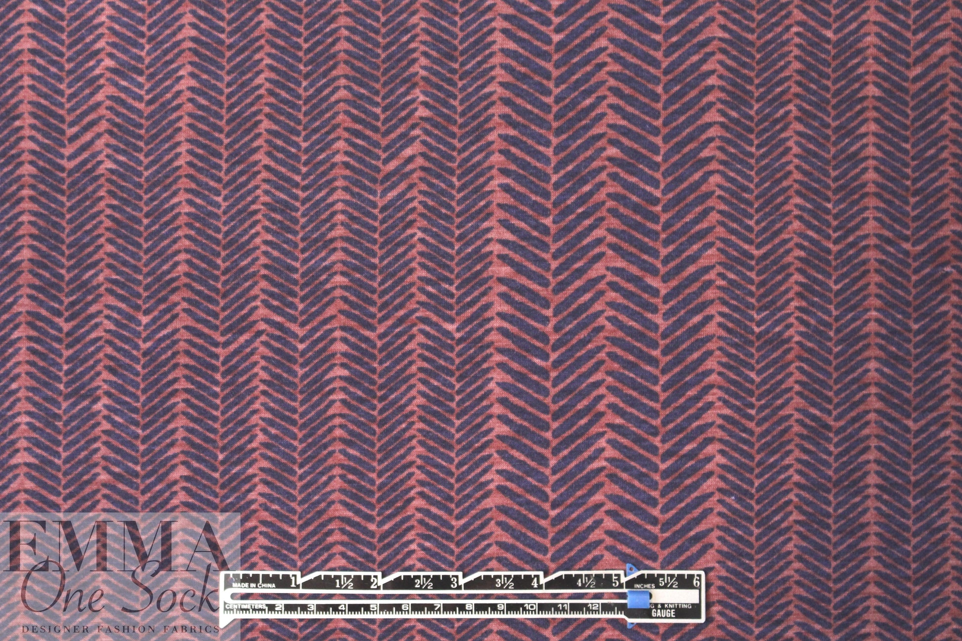 NY designer chevron print featherweight knit 1.375 yd