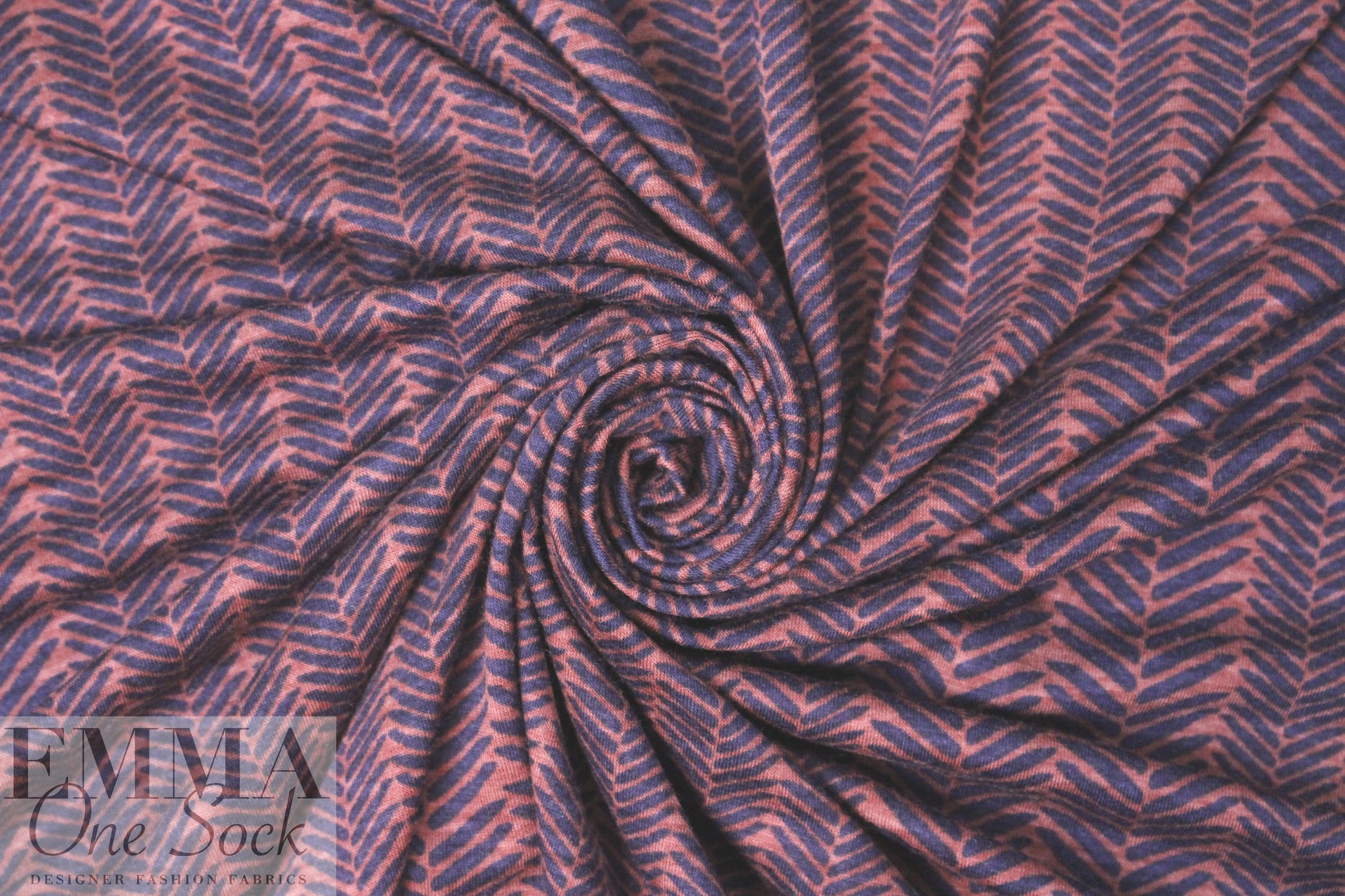 NY designer chevron print featherweight knit 1.75 yd