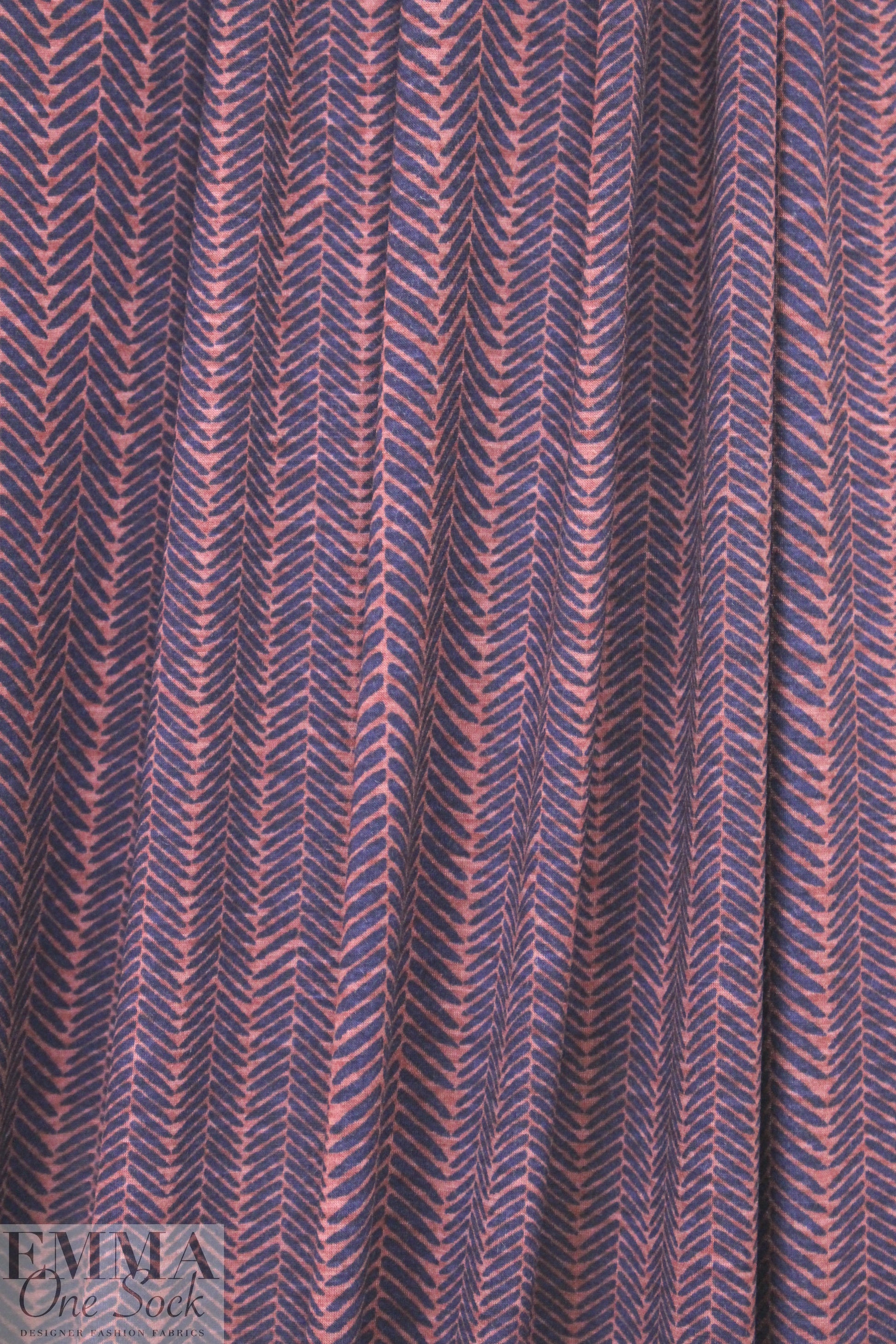 NY designer chevron print featherweight knit 1.375 yd