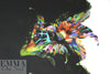 NY designer digital viscose panel knit - abstract art