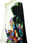 NY designer digital viscose panel knit - abstract art