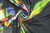 NY designer digital viscose panel knit - abstract art