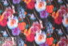 NY designer pointillistic floral poly/lycra knit 1.375 yd
