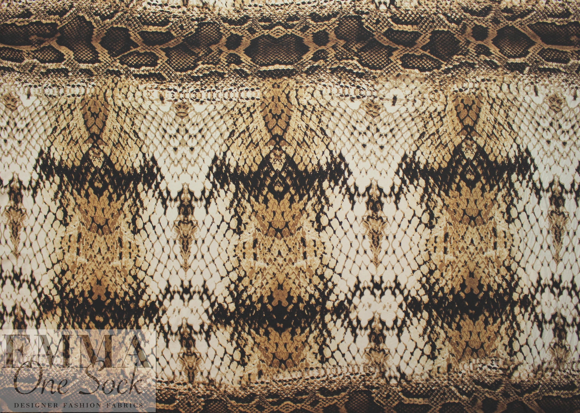 NY designer digital viscose knit panel - 'reptile repartee'
