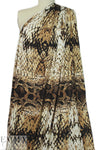 NY designer digital viscose knit panel - 'reptile repartee'