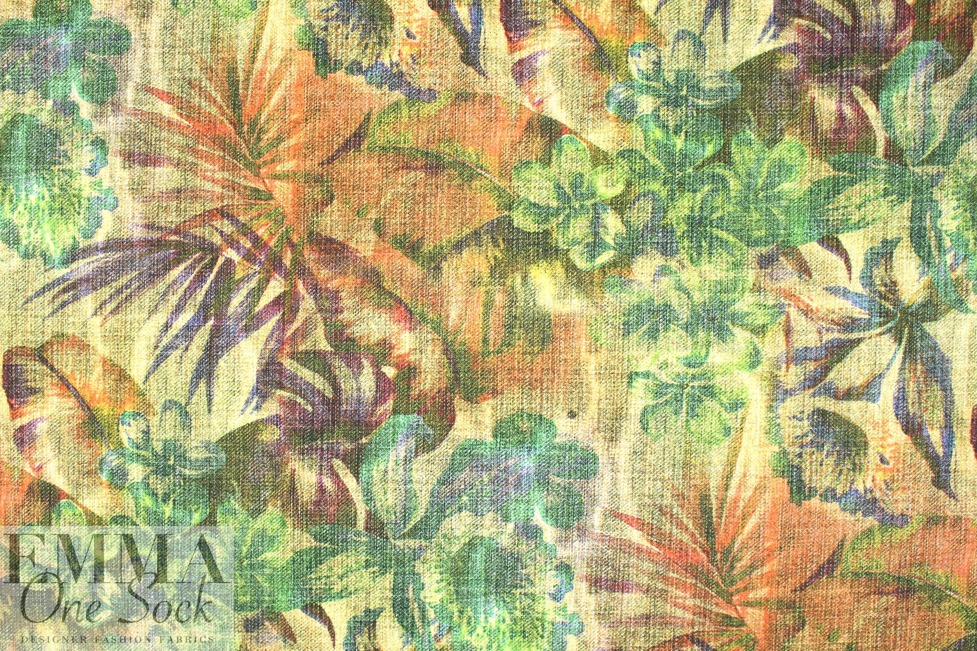 NY designer faux-textured floral poly/lycra knit