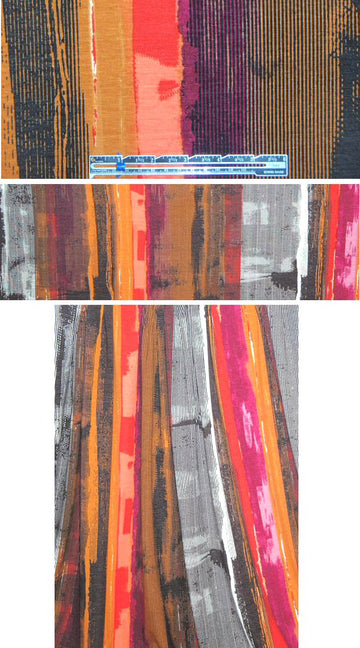 St. John 'digital divide' stripey rayon/lycra knit 1.5 yd