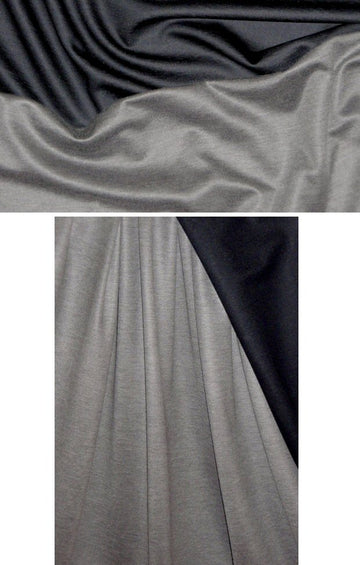 Tahari gray heather/black reversible jersey knit