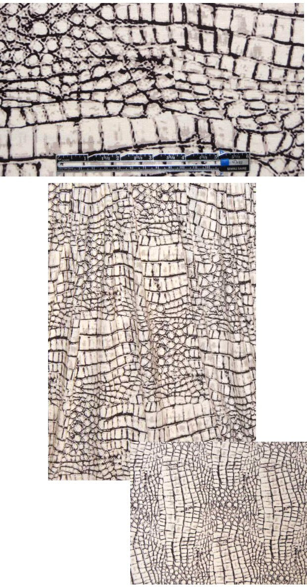 St. John stylized croc print knit - espresso/cream .80 yds