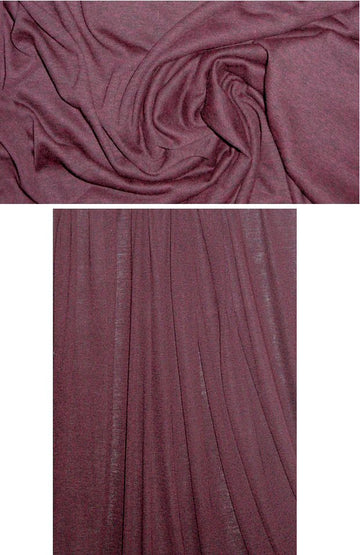 St. John featherweight rayon knit - wine heather 1.125 yds