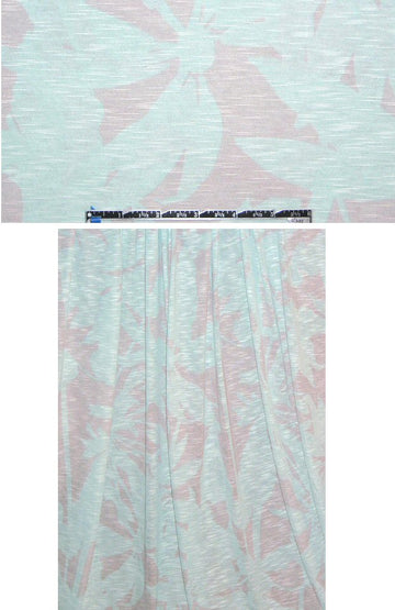 St. John silhouette floral slub knit - icy-mint/silver 1.9 yd
