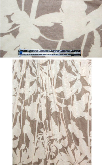 St. John silhouette floral slub knit - sand/mocha 1.625 yd