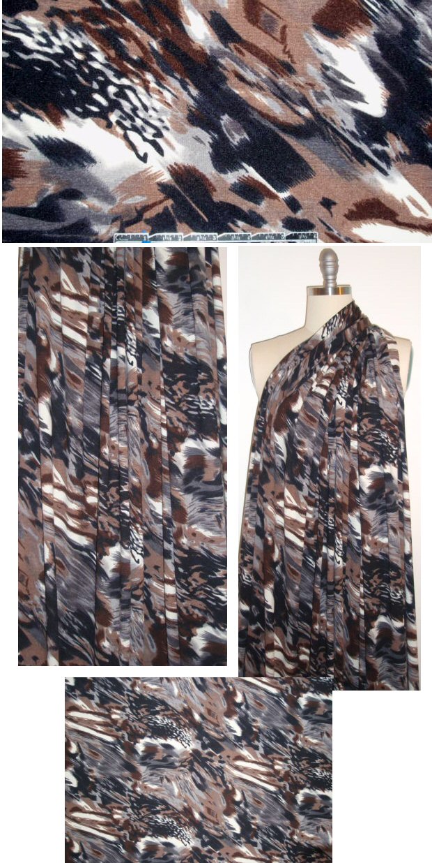 NY designer earthtones abstract sweatery knit