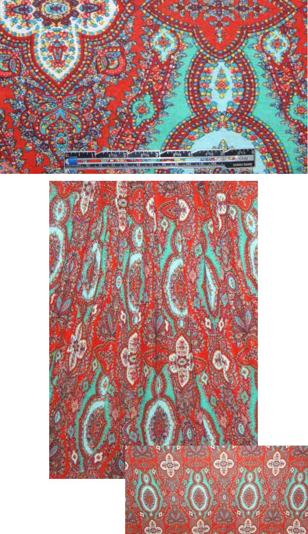 designer colorful medallion super soft knit