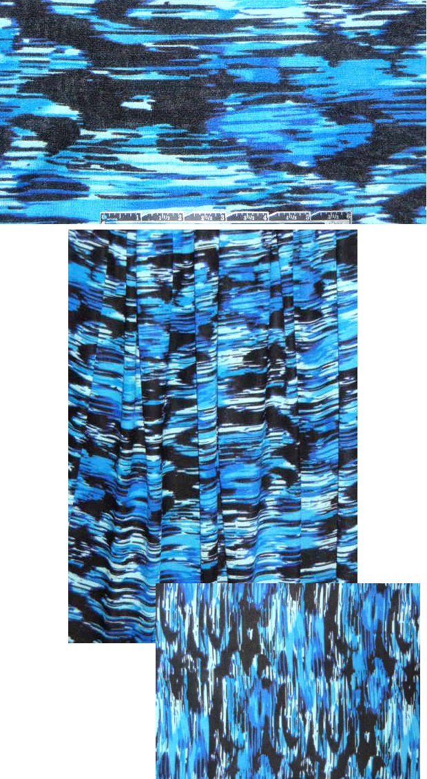 designer turquoise/black 'water world' super soft knit