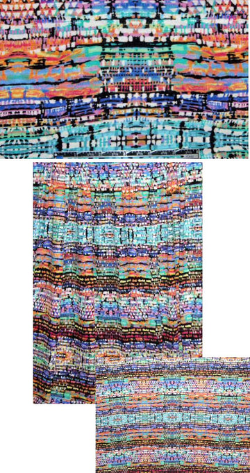 designer colorful totem graphic super soft knit