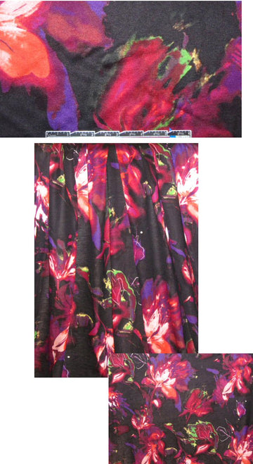 NY designer painterly floral no.2 r/l knit